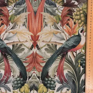 Dekorativno blago Linenlook Leafy paradise bird digital print