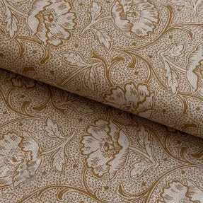 Dekorativno blago Linenlook Bloomy art craft yellow