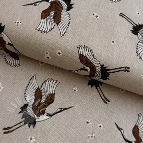 Dekorativno blago Linenlook Crane blossom sky