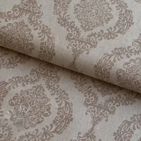 Dekorativno blago Linenlook Baroque damask charm taupe