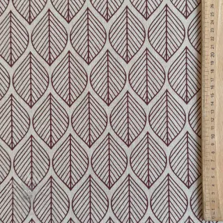 Dekorativno blago Linenlook Leaf line minimalist wine