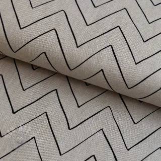 Dekorativno blago Linenlook Freehand zigzag lines