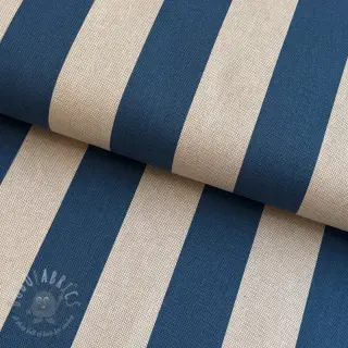 Dekorativno blago Linenlook Joyful basic stripe denim