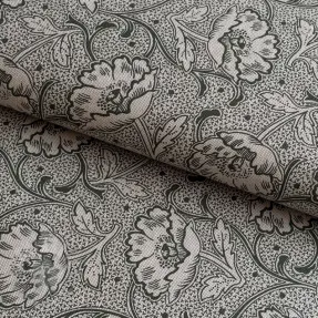 Dekorativno blago Linenlook Bloomy art craft army