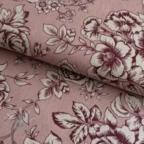 Dekorativno blago Linenlook Elegant rose bloom wine