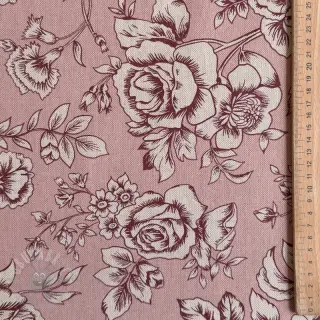 Dekorativno blago Linenlook Elegant rose bloom wine