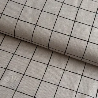 Dekorativno blago Linenlook Freehand grid lines