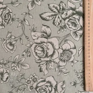 Dekorativno blago Linenlook Elegant rose bloom army
