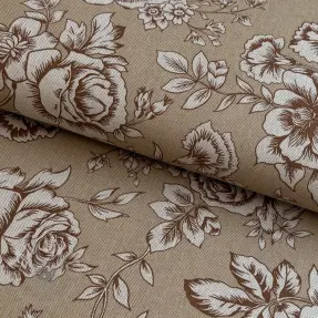 Dekorativno blago Linenlook Elegant rose bloom yellow
