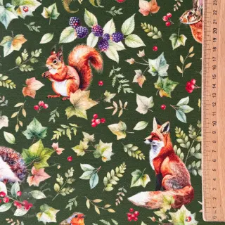 Dekorativno blago premium Animal forest dream army digital print