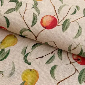 Dekorativno blago Linenlook Apple pear branch digital print
