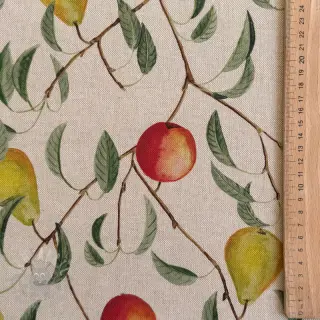 Dekorativno blago Linenlook Apple pear branch digital print