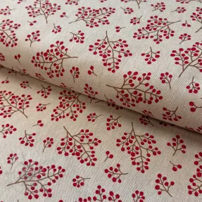 Dekorativno blago Linenlook Winter berry bloom