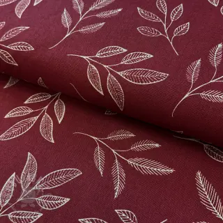 Dekorativno blago Linenlook Elegant leaf branch wine