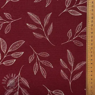 Dekorativno blago Linenlook Elegant leaf branch wine