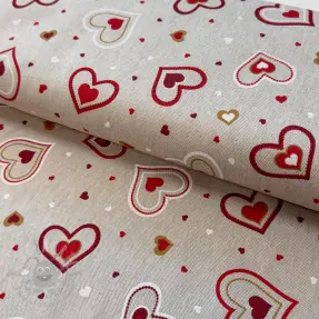 Dekorativno blago Linenlook Sweet heart joy