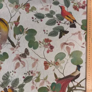 Dekorativno blago Linenlook Orchid paradise bird digital print
