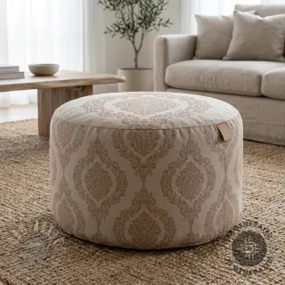 Dekorativno blago Linenlook Baroque damask charm taupe
