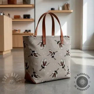 Dekorativno blago Linenlook Crane blossom sky