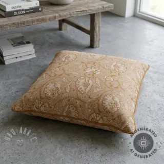 Dekorativno blago Linenlook Bloomy art craft yellow