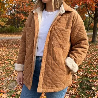 Žamet QUILT light brown
