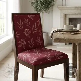 Dekorativno blago Linenlook Elegant leaf branch wine