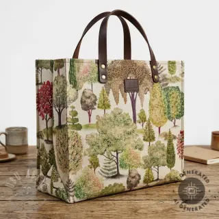 Dekorativno blago Linenlook Wandering tree wood digital print