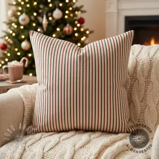 Dekorativno blago Linenlook Little Xmas stripe