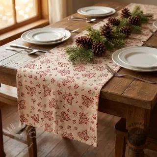 Dekorativno blago Linenlook Winter berry bloom