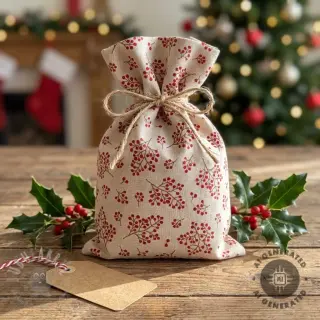 Dekorativno blago Linenlook Winter berry bloom