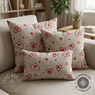 Dekorativno blago Linenlook Sweet heart joy