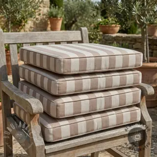 Dekorativno blago Linenlook Joyful basic stripe taupe