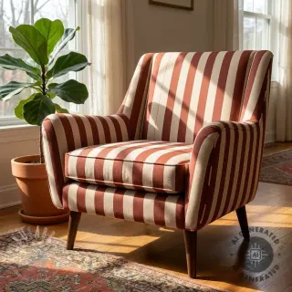 Dekorativno blago Linenlook Joyful basic stripe terra