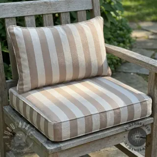 Dekorativno blago Linenlook Joyful basic stripe taupe