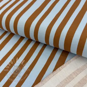 Prevešanka Stripes by JENNIFER BOURON blue brown ORGANIC