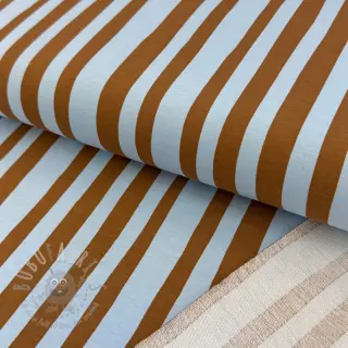 Prevešanka Stripes by JENNIFER BOURON blue brown ORGANIC