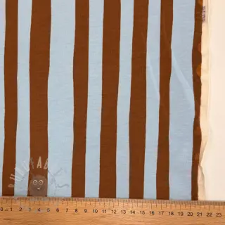 Prevešanka Stripes by JENNIFER BOURON blue brown ORGANIC