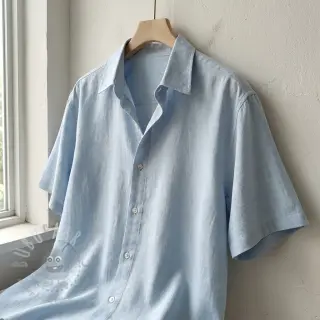 Viskoza z lanom WASHED light blue