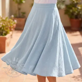 Viskoza z lanom WASHED light blue