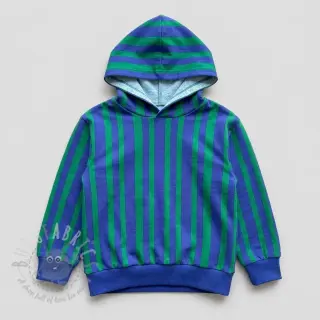 Prevešanka Stripes by JENNIFER BOURON blue green ORGANIC