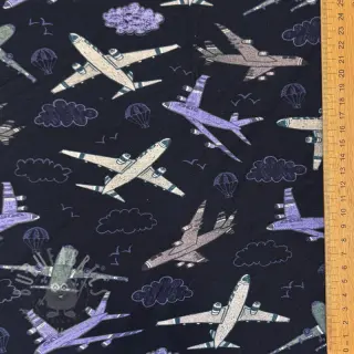 Jersey Airplanes navy digital print