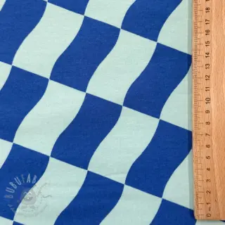 Kosmatena prevešanka SOFT Checks mint blue