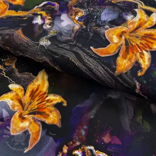 Ženska moda PUNTA DI ROMA Flowers black digital print