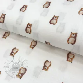 Dvoslojna gaza/muslin Animals design B digital print ORGANIC