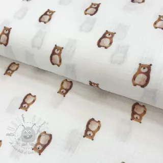 Dvoslojna gaza/muslin Animals design B digital print ORGANIC