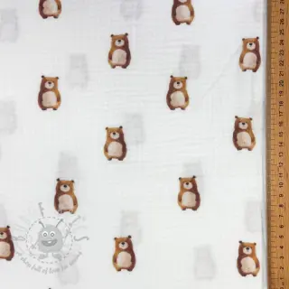 Dvoslojna gaza/muslin Animals design B digital print ORGANIC