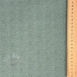 Dvoslojna gaza/muslin Embroidery 2 green