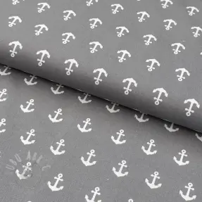 Bombažna tkanina Anchors grey