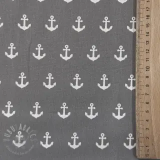 Bombažna tkanina Anchors grey
