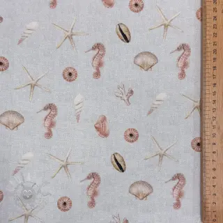 Dekorativno blago Shells linen ecru digital print